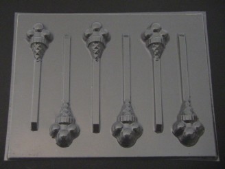 1521 Ice Cream Cone Chocolate or Hard Candy Lollipop Mold